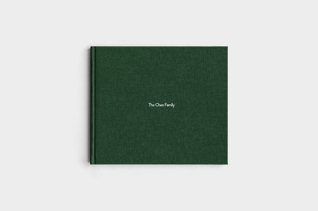 8.5x11 Landscape Evergreen Linen Photo Book
