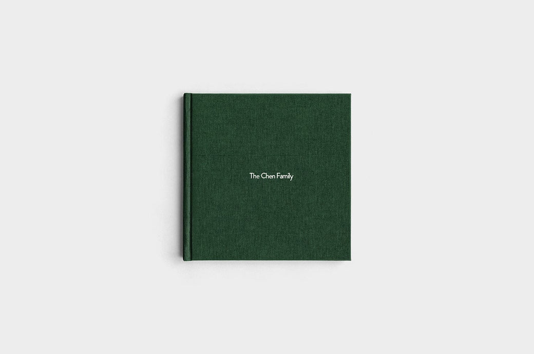 8x8 Square Evergreen Linen Photo Book