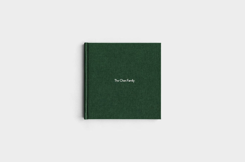 8x8 Square Evergreen Linen Photo Book