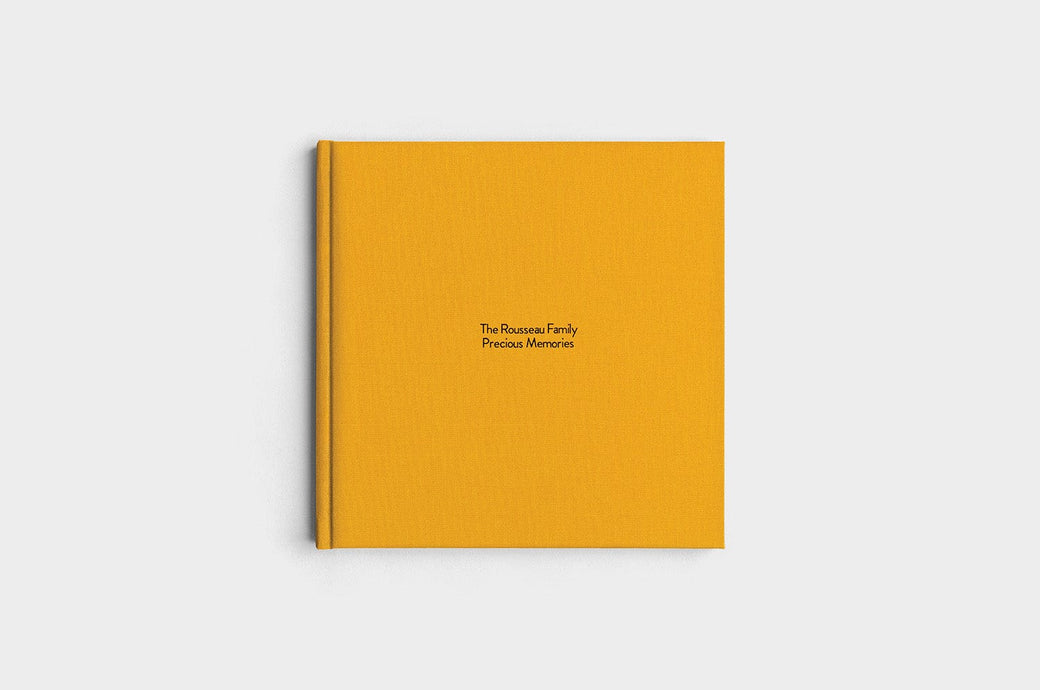 10x10 Square Marigold Linen Photo Book
