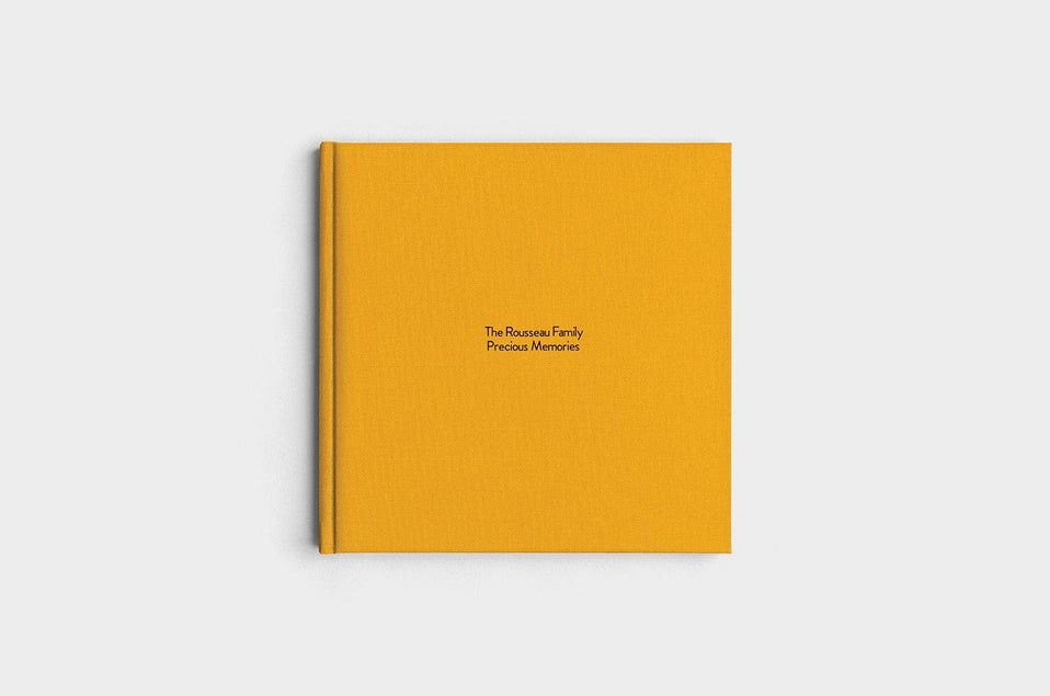 10x10 Square Marigold Linen Photo Book