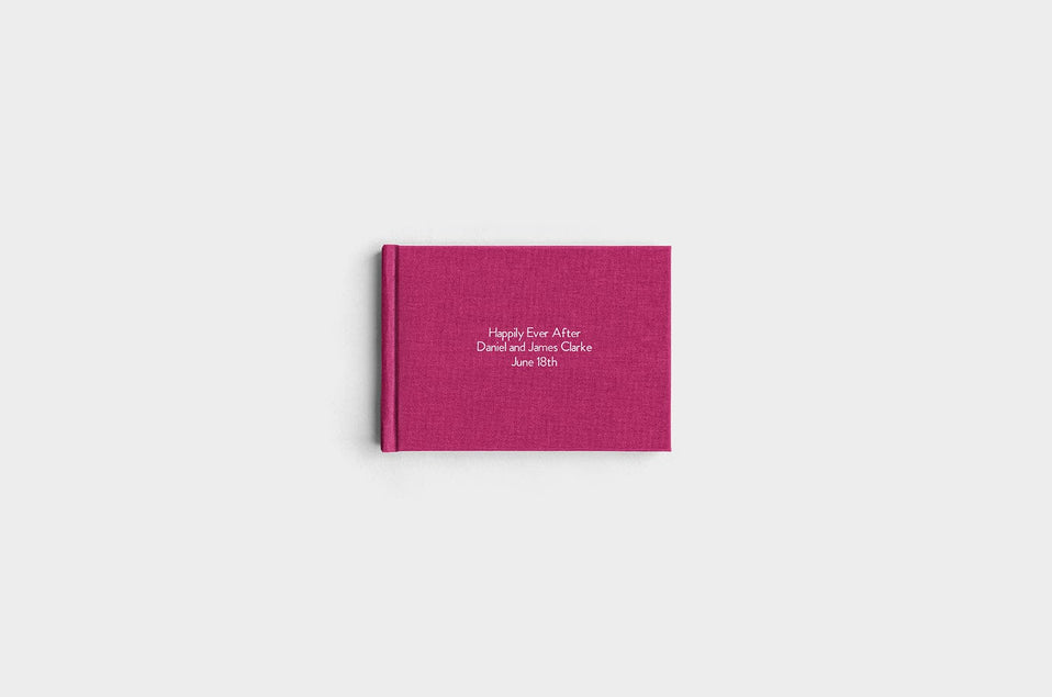 5x7 Landscape Mulberry Linen Photo Book