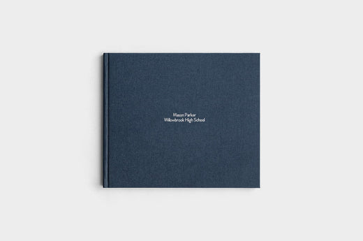 8.5x11 Landscape Navy Linen Photo Book