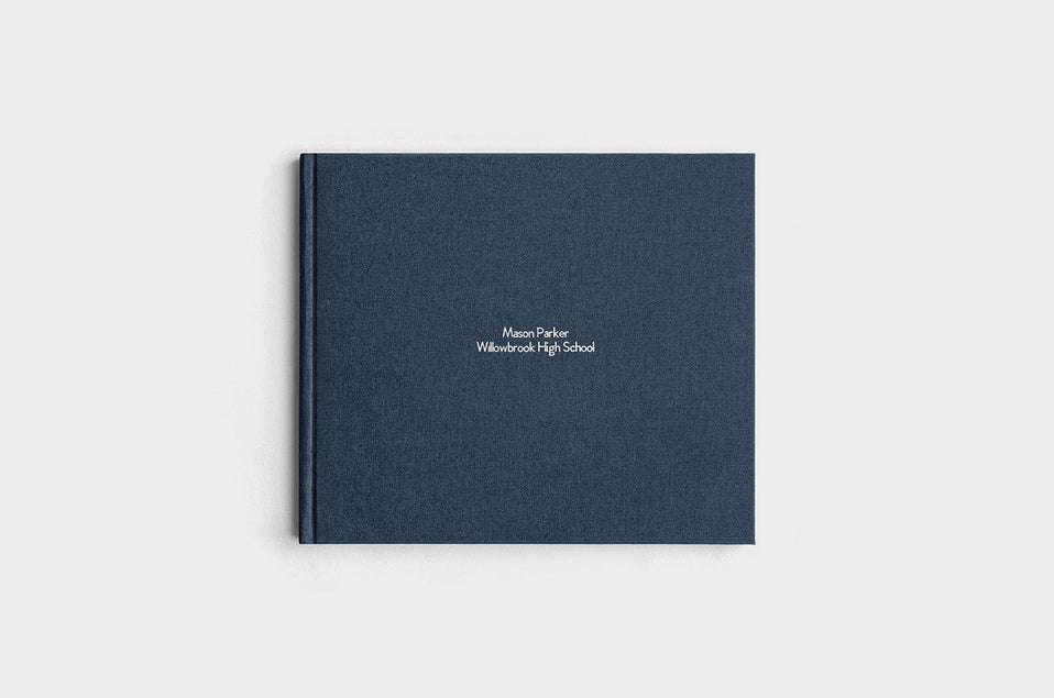 8.5x11 Landscape Navy Linen Photo Book