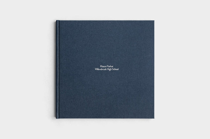 12x12 Square Navy Linen Photo Book