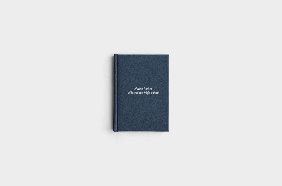 5x7 Portrait Navy Linen Photo Book