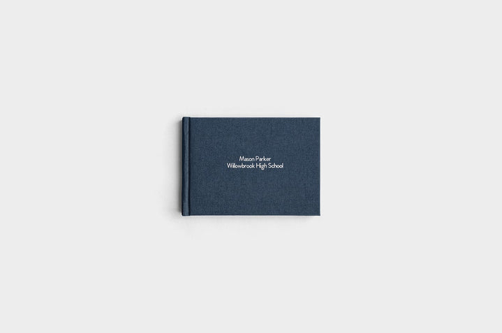 5x7 Landscape Navy Linen Photo Book