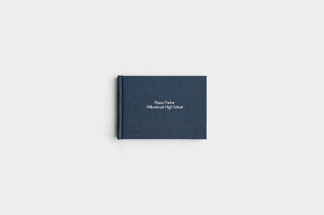 5x7 Landscape Navy Linen Photo Book