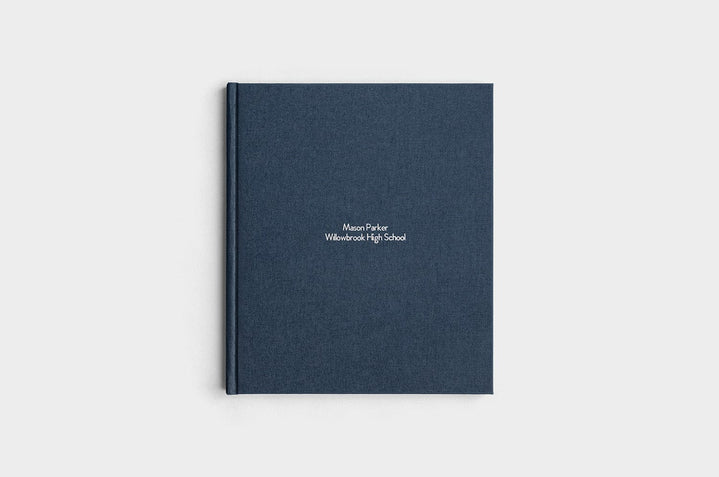 8.5x11 Portrait Navy Linen Photo Book