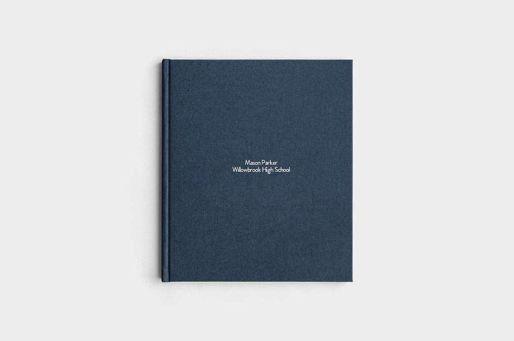 8.5x11 Portrait Navy Linen Photo Book