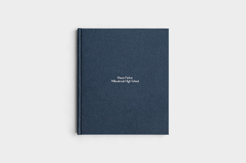 8.5x11 Portrait Navy Linen Photo Book