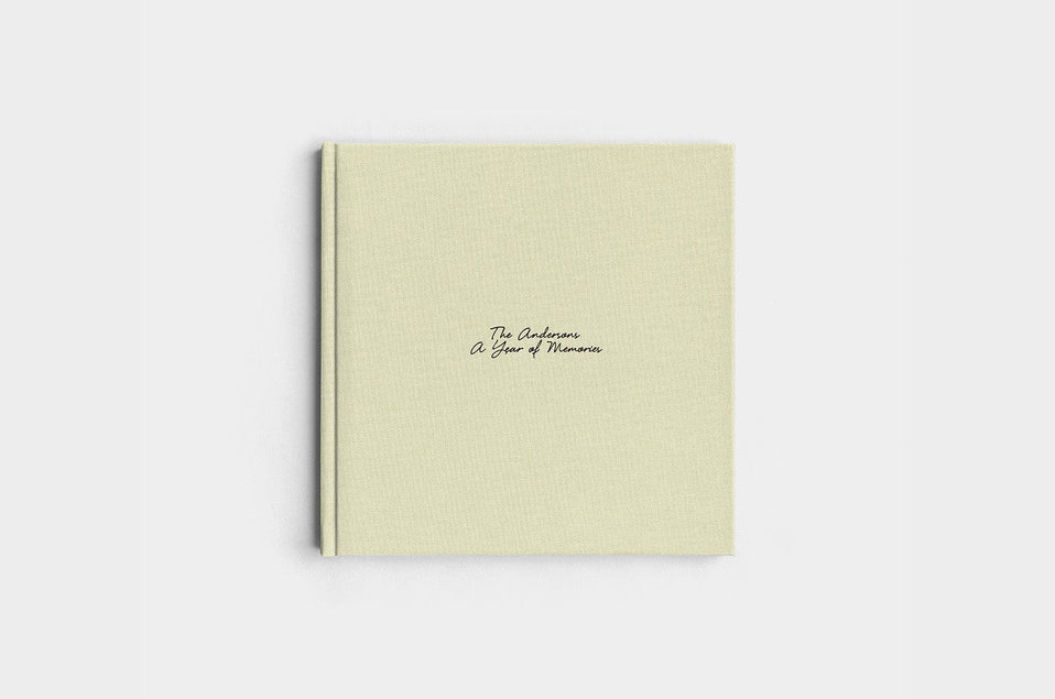 10x10 Square Pistachio Linen Photo Book