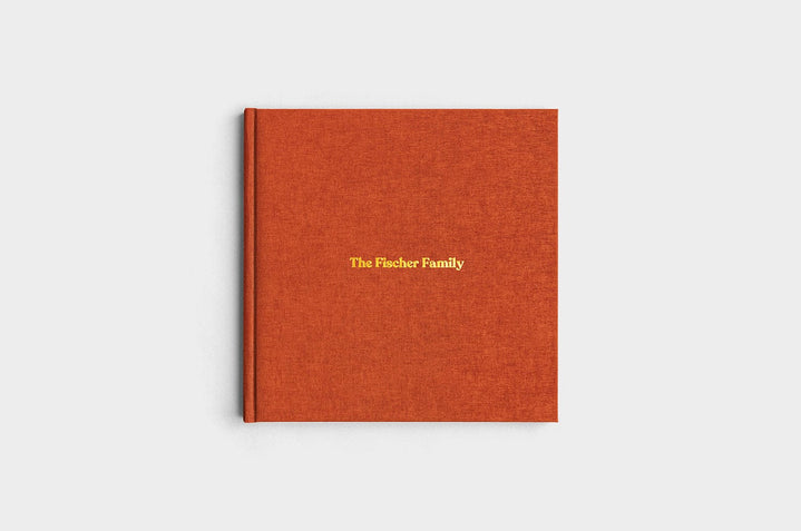 10x10 Square Rust Linen Photo Book