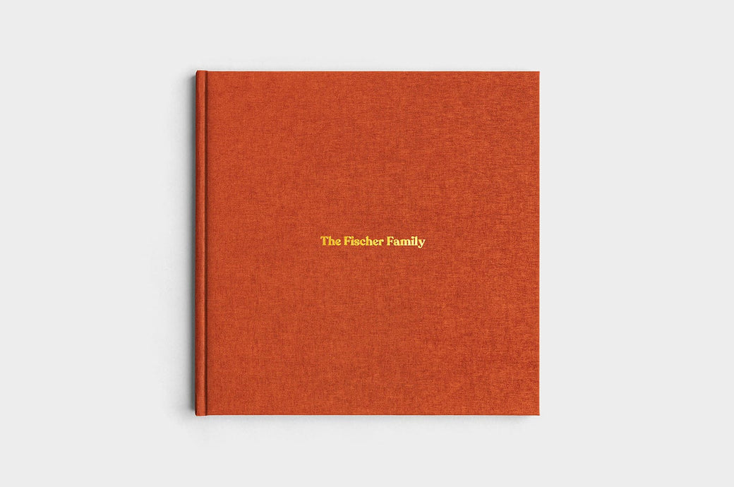12x12 Square Rust Linen Photo Book