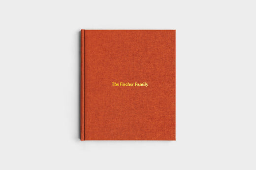 8.5x11 Portrait Rust Linen Photo Book