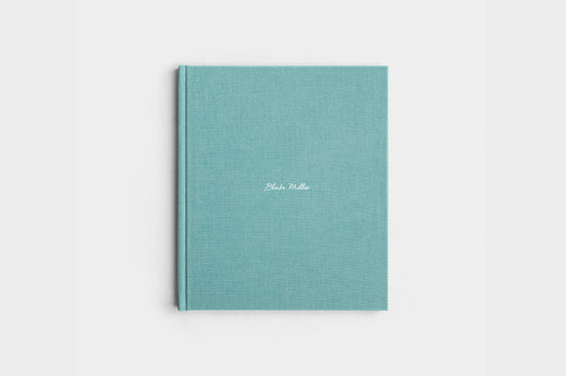 8.5x11 Portrait Sea Linen Photo Book