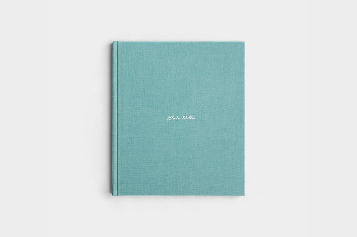 8.5x11 Portrait Sea Linen Photo Book