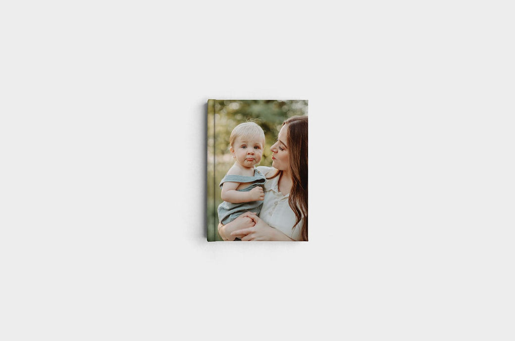 5x7" Portrait Lustre Photo Cover Photo Book featuring a photo of a woman with her baby.