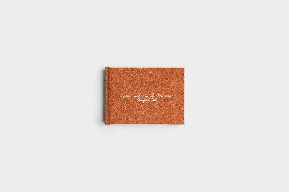 5x7 Landscape Camel Linen Photo Book