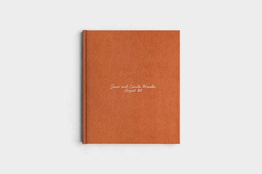 8.5x11 Portrait Camel Linen Photo Book