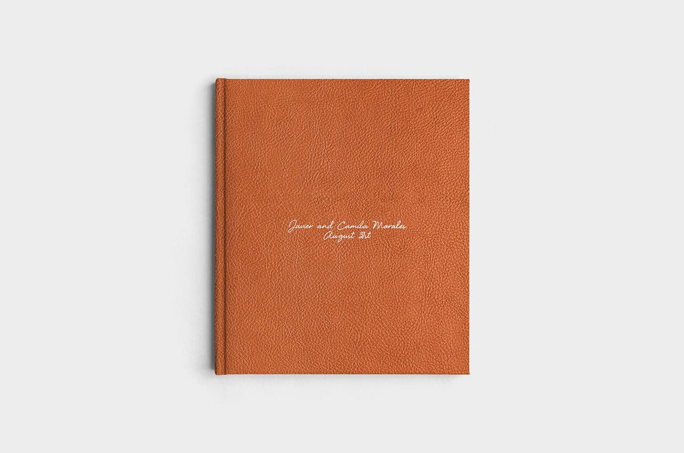 8.5x11 Portrait Camel Linen Photo Book