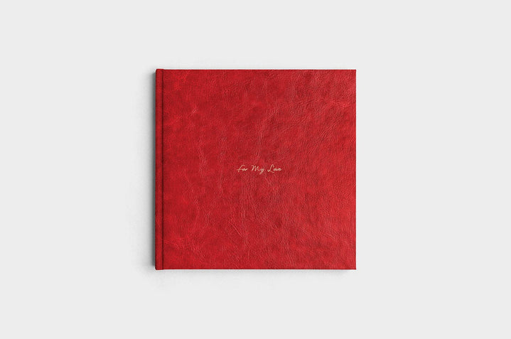 10x10 Square Cranberry Linen Photo Book