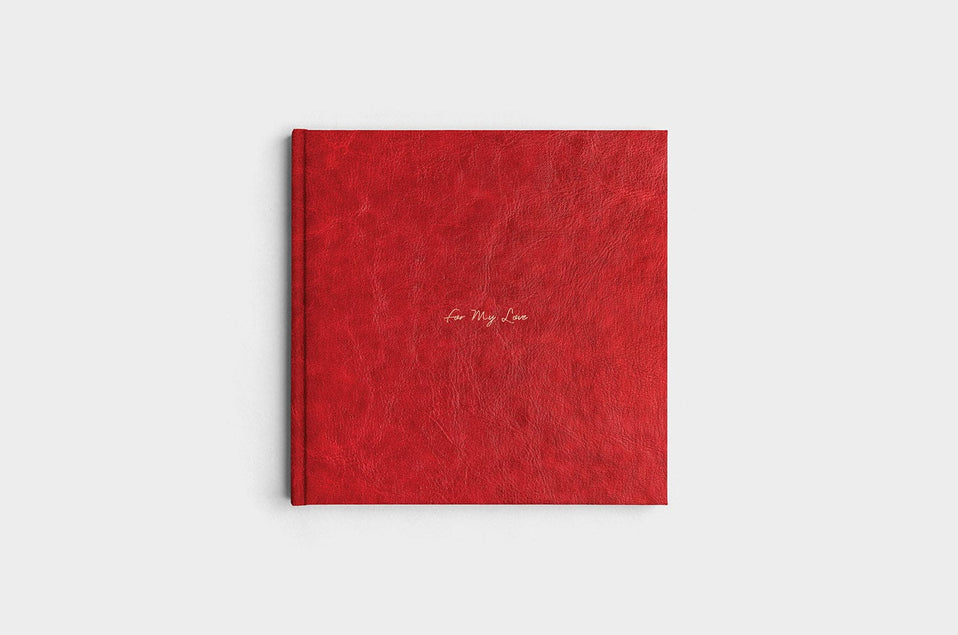 10x10 Square Cranberry Linen Photo Book