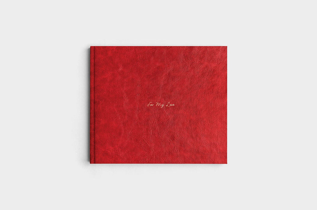 8.5x11 Landscape Cranberry Linen Photo Book