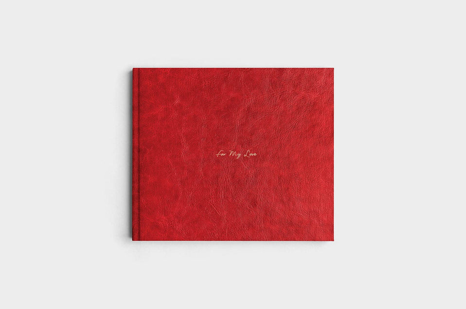 8.5x11 Landscape Cranberry Linen Photo Book
