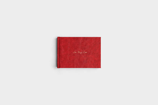 5x7 Landscape Cranberry Linen Photo Book