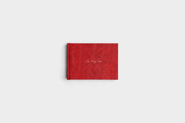 5x7 Landscape Cranberry Linen Photo Book