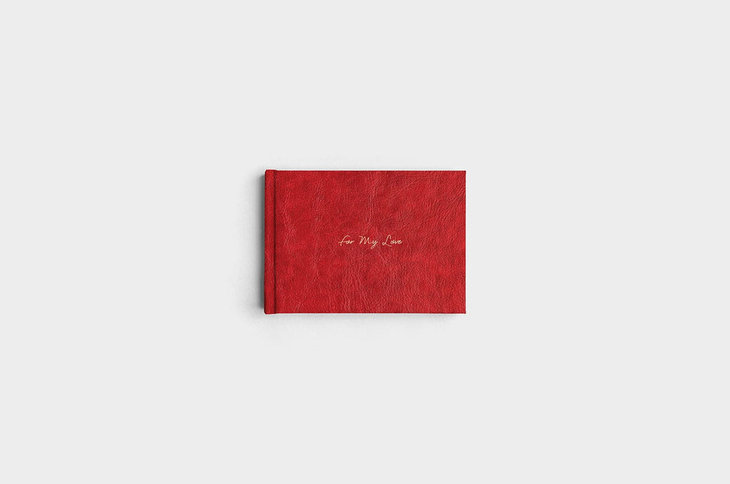 5x7 Landscape Cranberry Linen Photo Book