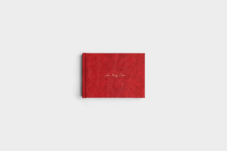 5x7 Landscape Cranberry Linen Photo Book