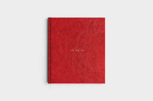 8.5x11 Portrait Cranberry Linen Photo Book