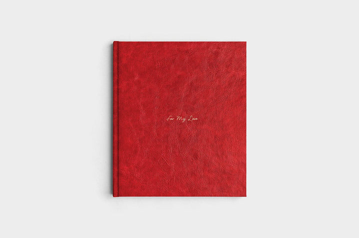 8.5x11 Portrait Cranberry Linen Photo Book