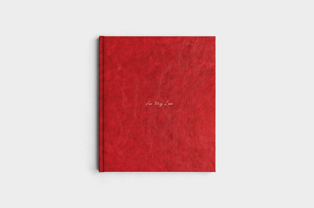 8.5x11 Portrait Cranberry Linen Photo Book