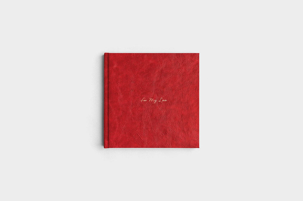 8x8 Square Cranberry Linen Photo Book