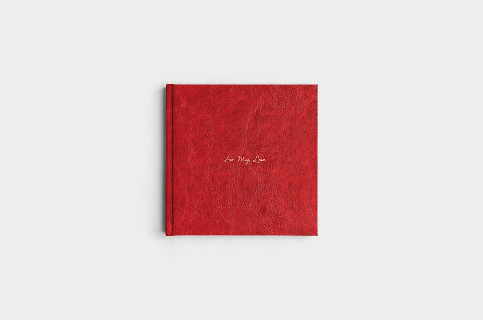 8x8 Square Cranberry Linen Photo Book