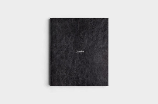 8.5x11 Portrait Jet Black Vegan Leather Photo Book