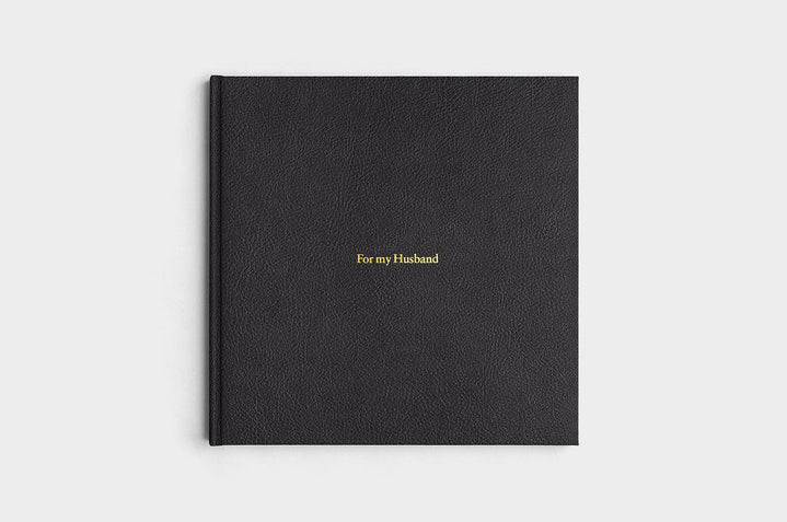 12x12 Square Pebble Black Vegan Leather Photo Book