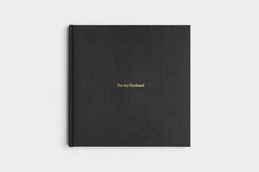 12x12 Square Pebble Black Vegan Leather Photo Book