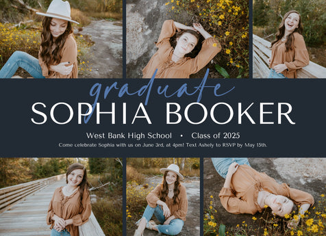 Bright Horizon Graduation Announcement Card