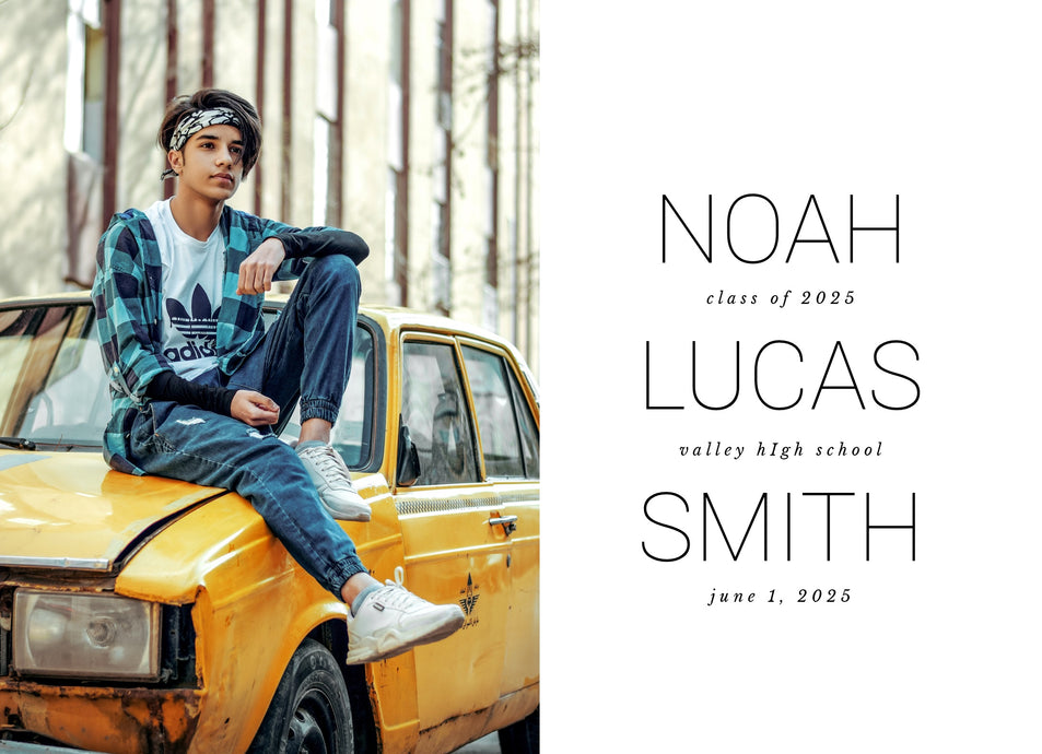 Academic Simplicity Graduation Announcement Card