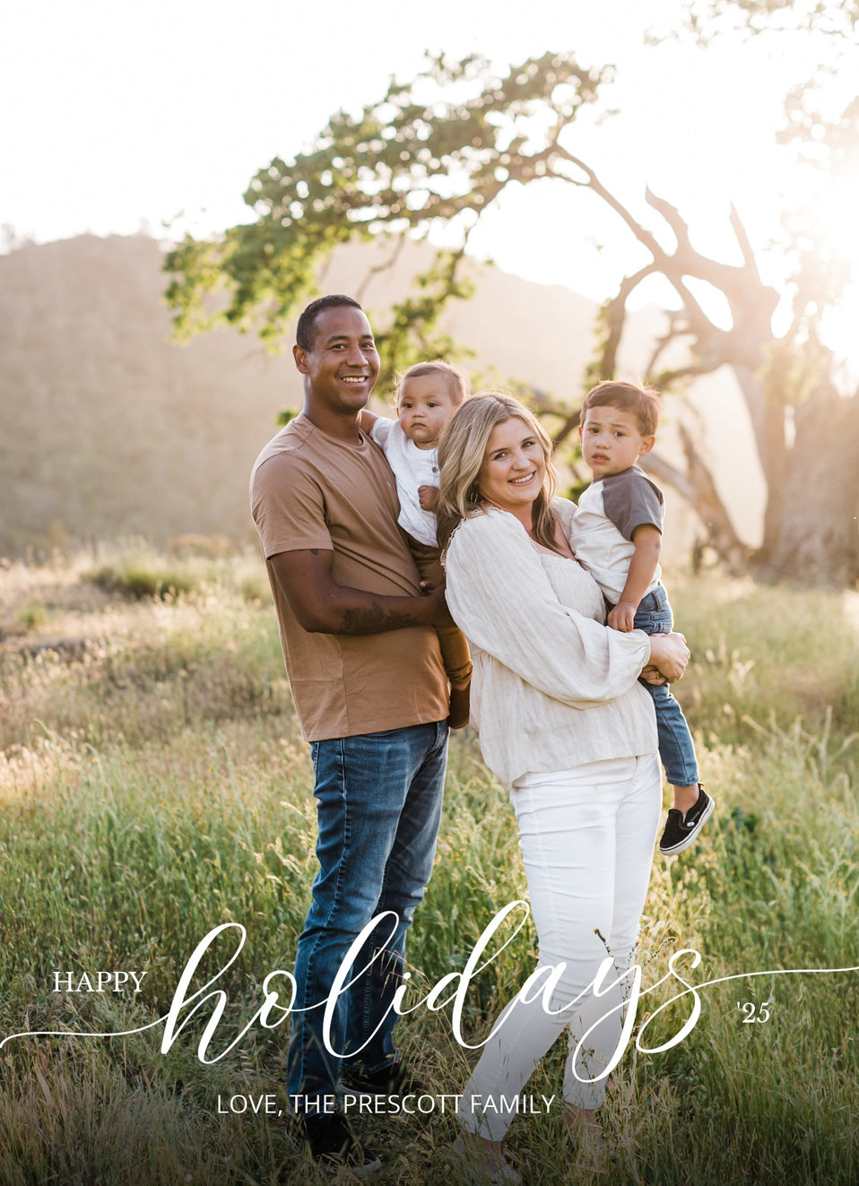 Classic Holidays-Holiday Photo Greeting Cards-Nations Photo Lab-Portrait-Black-Happy Holidays-Nations Photo Lab