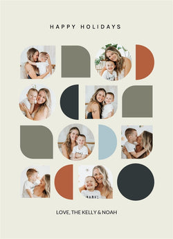 Geometric Greetings Holiday Card