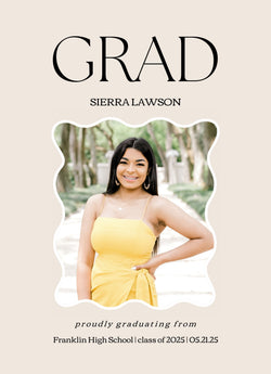 Holding Space for Grad Graduation Announcement Card