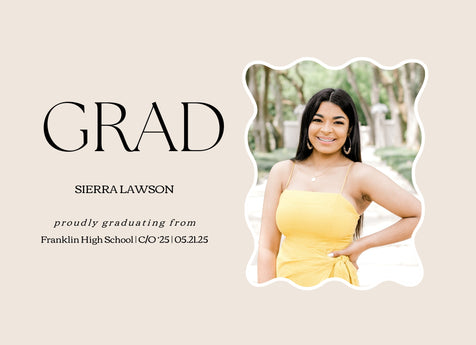 Holding Space for Grad Graduation Announcement Card