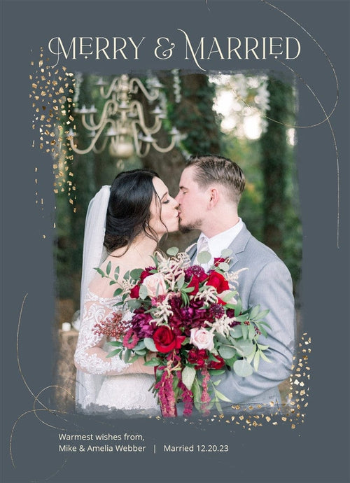 Holiday Magic-Postcards-Nations Photo Lab-Portrait-Davies Grey-Just Married-Nations Photo Lab