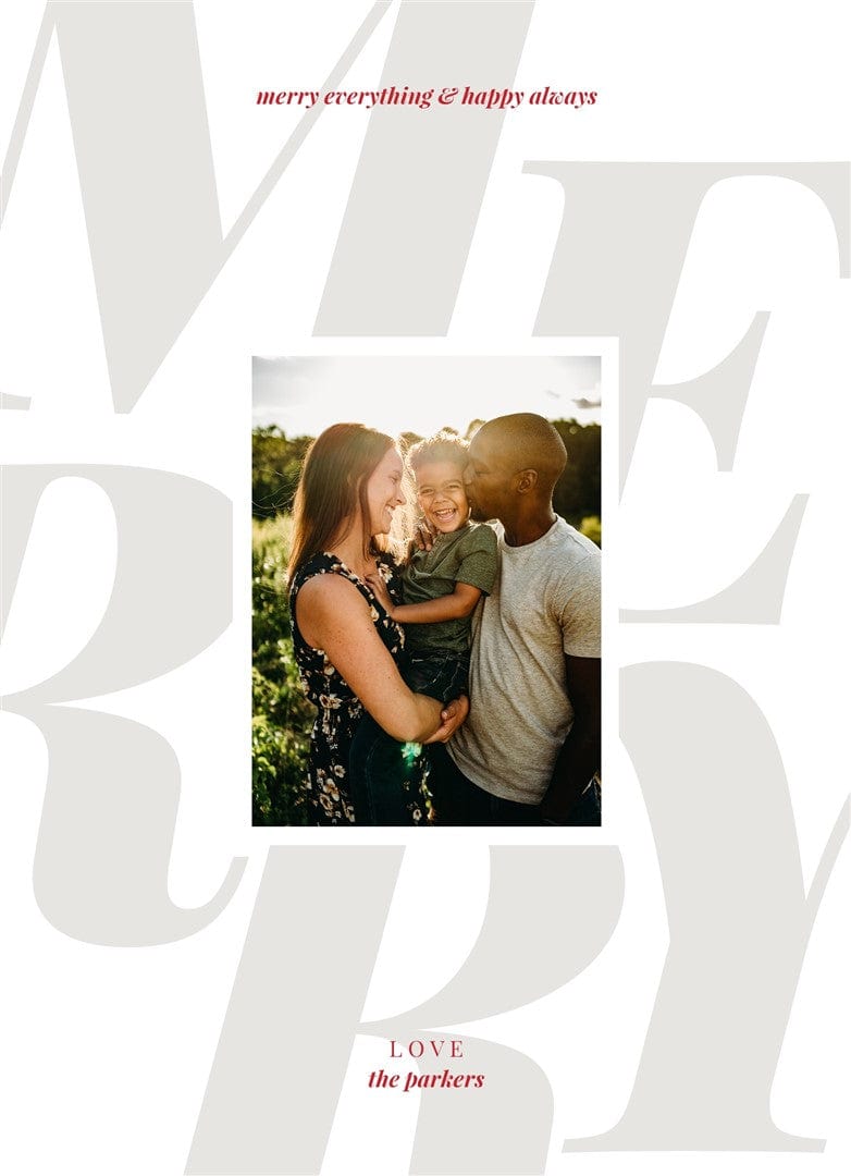 Merry Jumble-Postcards-Nations Photo Lab-Portrait-Silver Sand-Merry Christmas-Nations Photo Lab