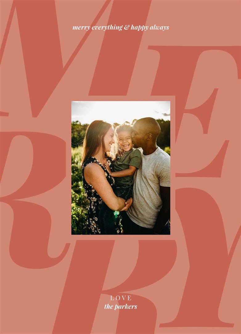 Merry Jumble-Postcards-Nations Photo Lab-Portrait-Light Taupe-Merry Christmas-Nations Photo Lab